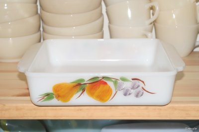 画像1: Fire-King Ovenware Dish Gay Fad（Square）梨