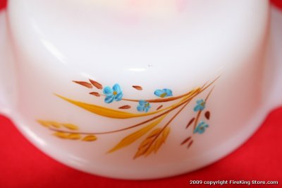 画像2: Fire-King Ovenware Dish 小麦の花(バックプリント逆)