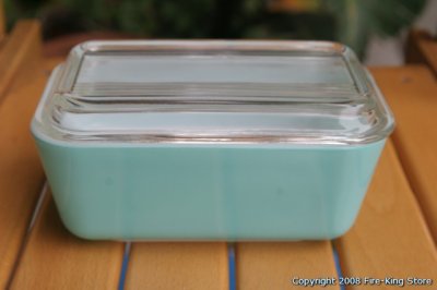 画像1: OLD PYREX レフリジレーターディッシュ（中）LIGHT BLUE