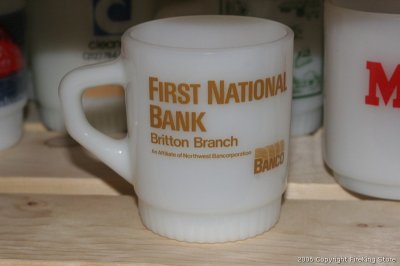 画像1: Fire-King スタッキングプリントマグFirst National Bank