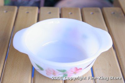 画像1: Fire-King Ovenware Dish Gay Fad フラワー丸型（S)フタなし