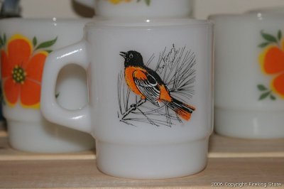 画像1: Fire-King スタッキングマグバード（Chickadee/Oriole）