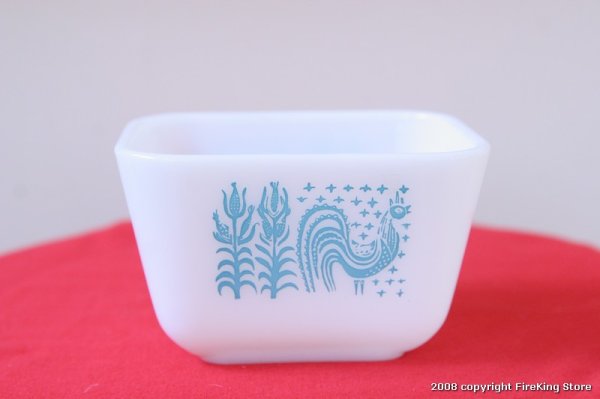 画像1: OLD PYREX レフリジレーターディッシュ（小)Farmer（フタなし） (1)