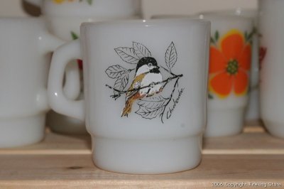 画像1: Fire-King スタッキングマグバード（Chickadee/Chickadee）