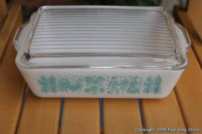 画像1: OLD PYREX レフリジレーターディッシュ（大）Farmer