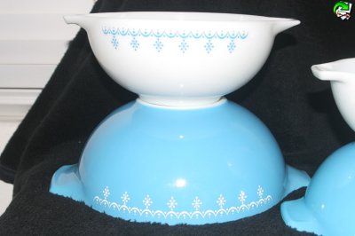 画像2: PYREX ミキシングボール4個セット（ブルースノーフレーク）