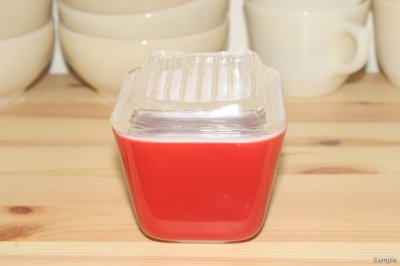 画像2: OLD PYREX レフリジレーターディッシュ（小）RED