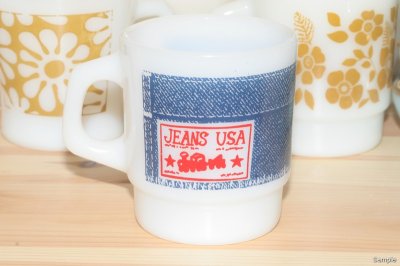 画像2: Fire-King スタッキングプリントマグJEANS USA