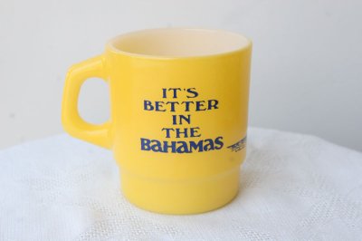 画像2: Fire-King スタッキングマグ (Yellow) It's Better in the Bahamas