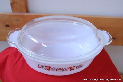 画像1: Fire-King Ovenware Dish プリムローズ(ふた付き/Lサイズ)